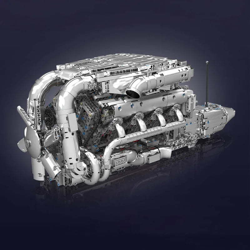 The Ultimate Chrome 5.5L V8 Engine & Gearbox 2898pcs-2