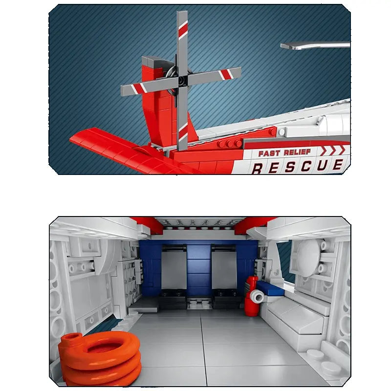 HH-60J Search And Rescue Aircraft 1136pcs-4