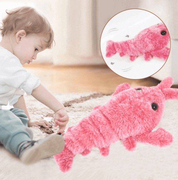 Interactive Jumping Shrimp: The Ultimate Pet Playtime Toy-0