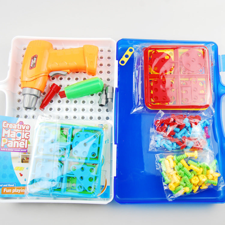 Interactive Nut Combination Educational Electric Drill Toy for Children-1