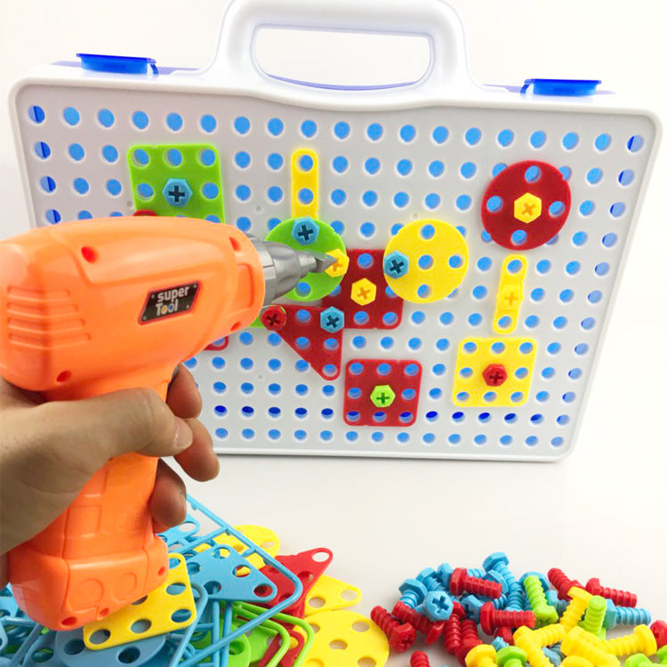 Interactive Nut Combination Educational Electric Drill Toy for Children-2