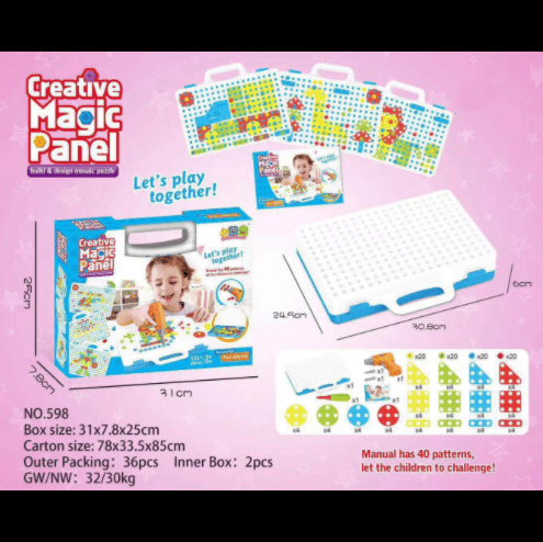 Interactive Nut Combination Educational Electric Drill Toy for Children-5