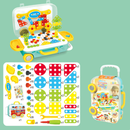 Interactive Nut Combination Educational Electric Drill Toy for Children-9