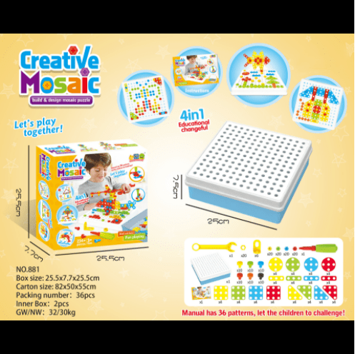 Interactive Nut Combination Educational Electric Drill Toy for Children-10