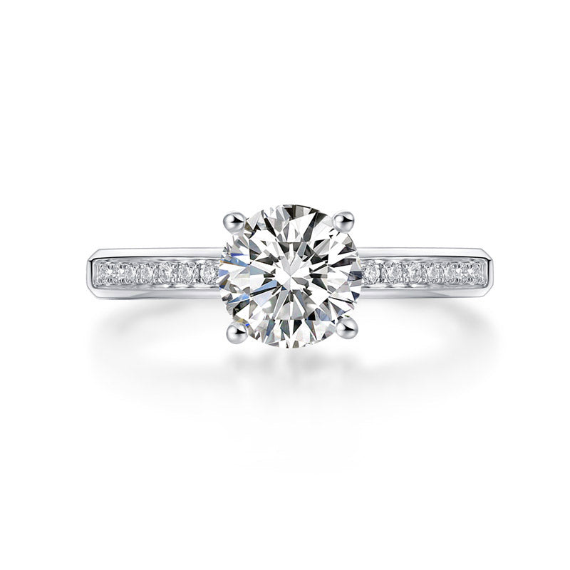 1 Carat Lab Grown Diamond Ring 14K White Gold LGR005-4