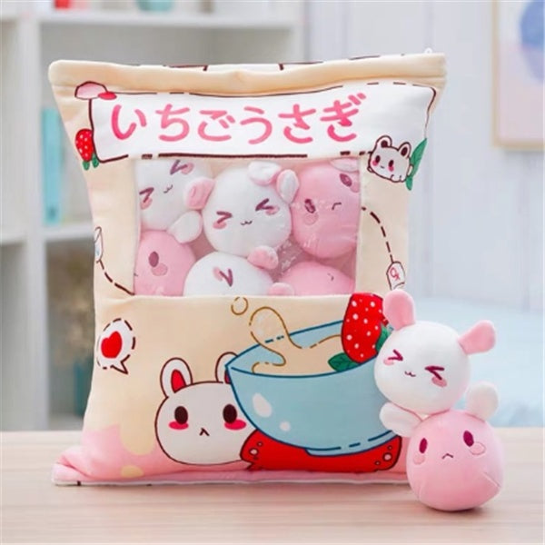 Large Bag Of Snacks And Pillow Plush Toys-7