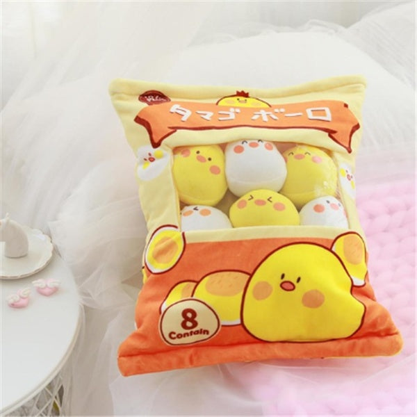 Large Bag Of Snacks And Pillow Plush Toys-11