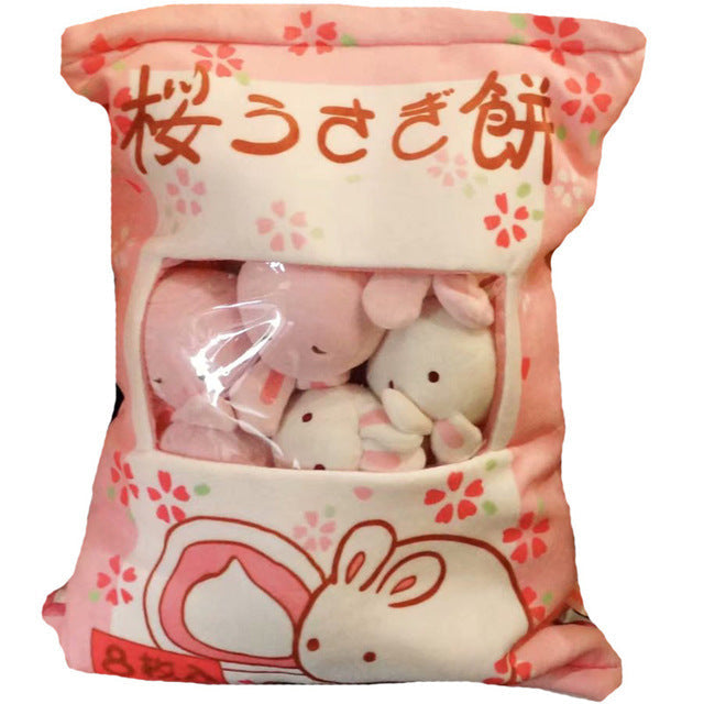 Large Bag Of Snacks And Pillow Plush Toys-12