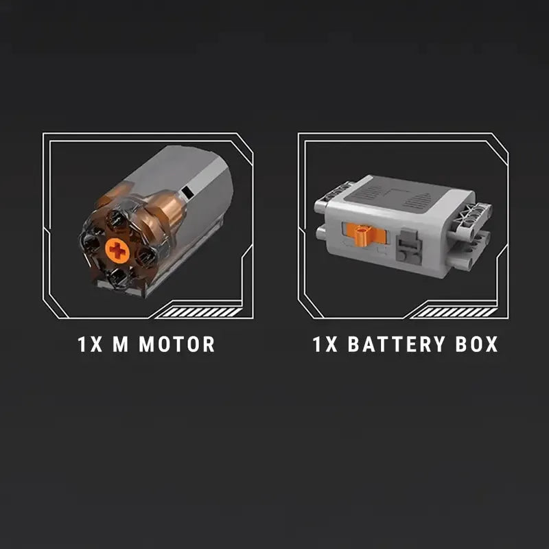 Motorised British Supercar V8 Engine 736pcs-4