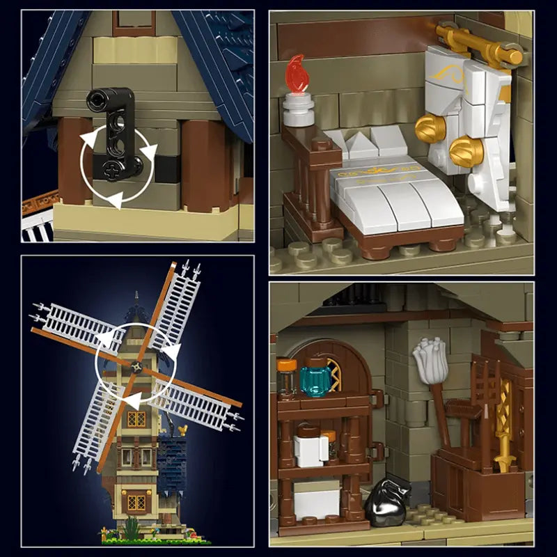 Middle Ages Windmill 1583pcs-4