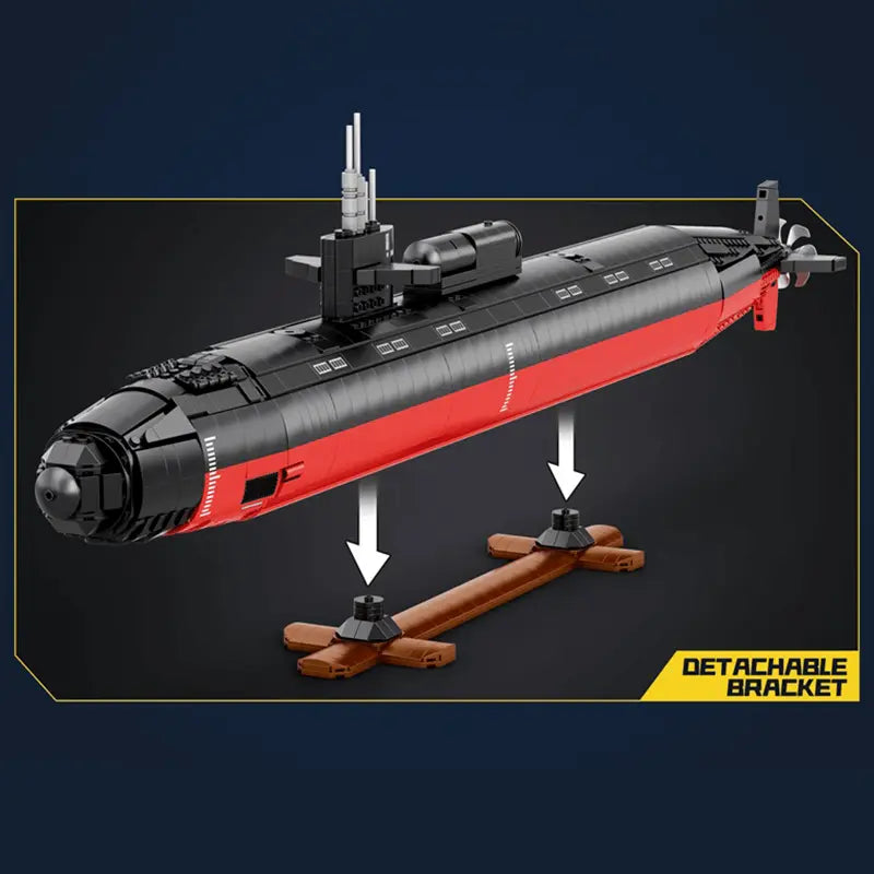 Military Los Angeles-Class SSN Submarine 2987pcs-4