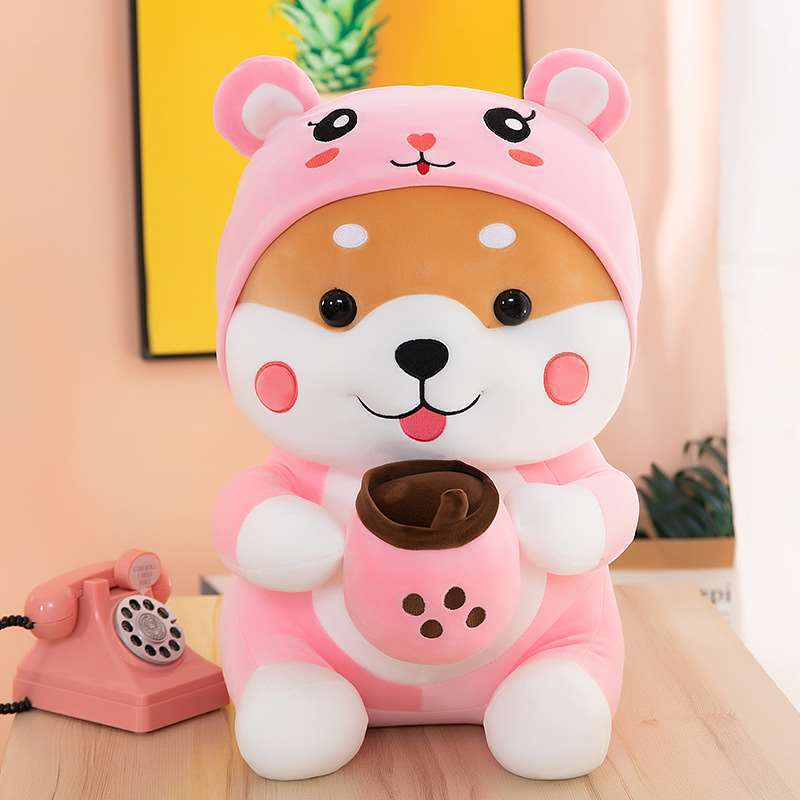 Milk Tea Dog Plush Toy-3