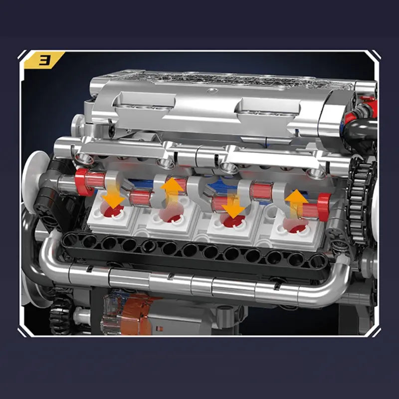 Motorised V8 Engine 534pcs-2