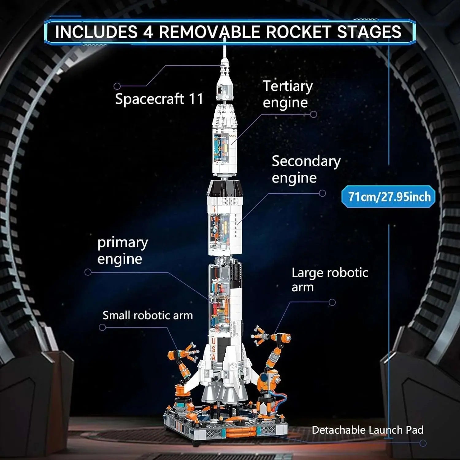 NASA's Space Rocket Kits 1570pcs-1