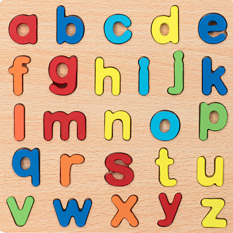Numbers and Letters Wooden Puzzle Board for Cognitive Learning-1