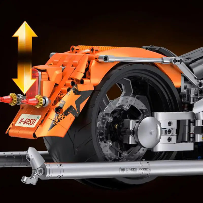 Orange Flame Heavy-Duty Bike 2391pcs-2