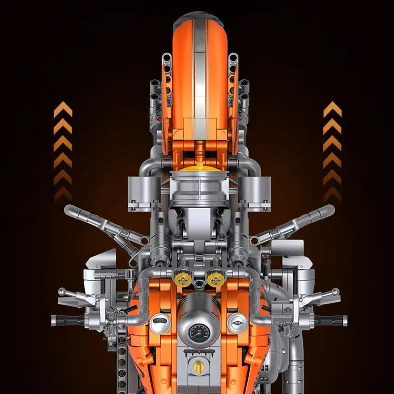 Orange Flame Heavy-Duty Bike 2391pcs-3