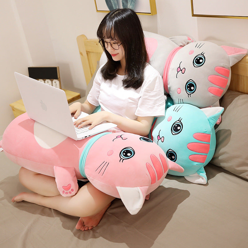 Plush Cat Couple Doll Cushions-1