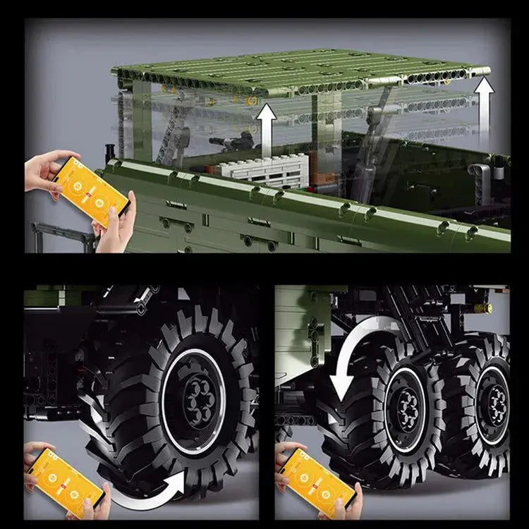 REMOTE CONTROLLED 6 WHEELED UNIMOG 6689PCS-3