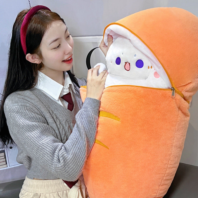 Radish Rabbit Plush Cat and Dog Pillow Toy-3