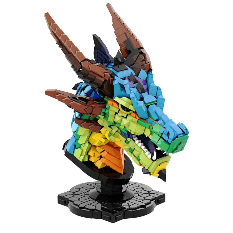 Rainbow Dragon Head 2581pcs-4