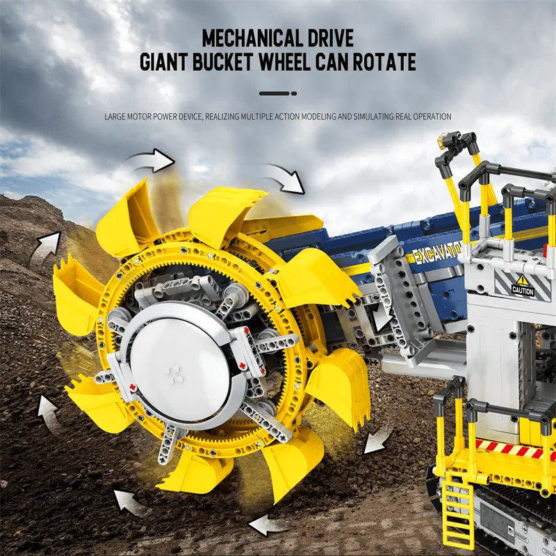 Remote Controlled Bucket Wheel Excavator 3187pcs-3