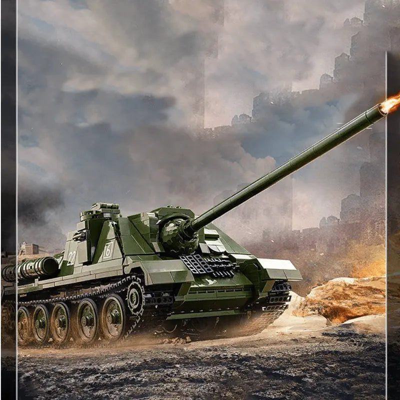 Remote Controlled SU-100 Tank Destroyer 1700pcs-2