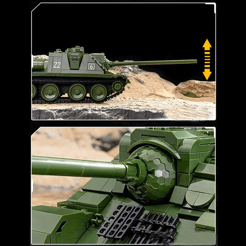 Remote Controlled SU-100 Tank Destroyer 1700pcs-4