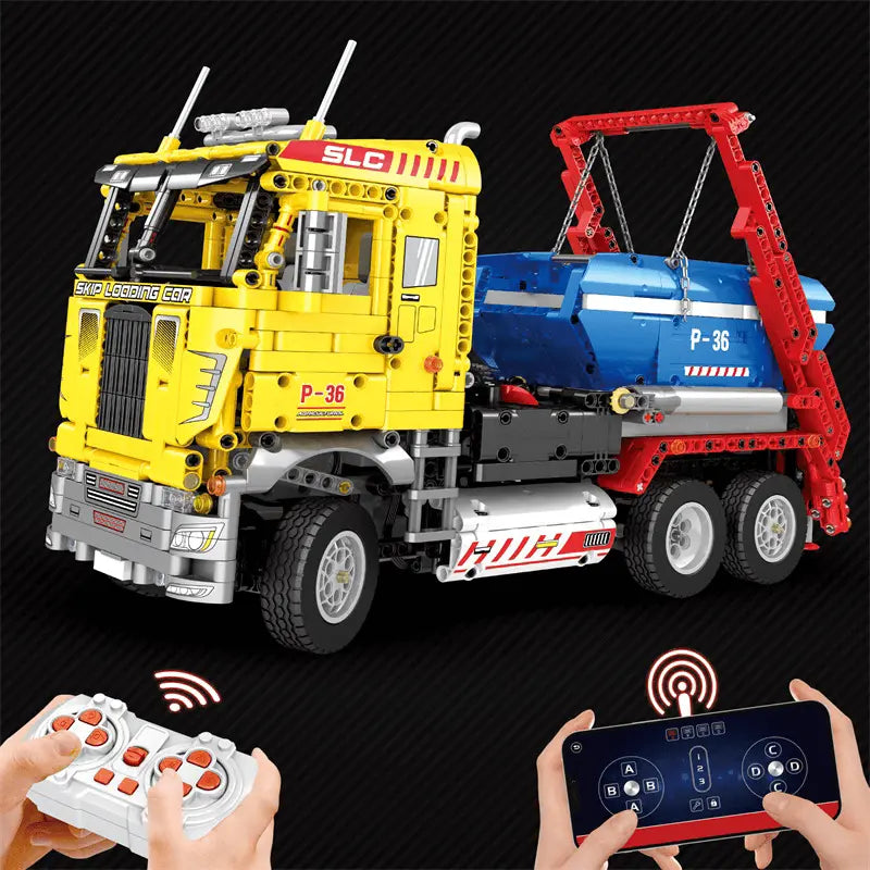 Remote Controlled Skip Dump Truck 1917pcs-1