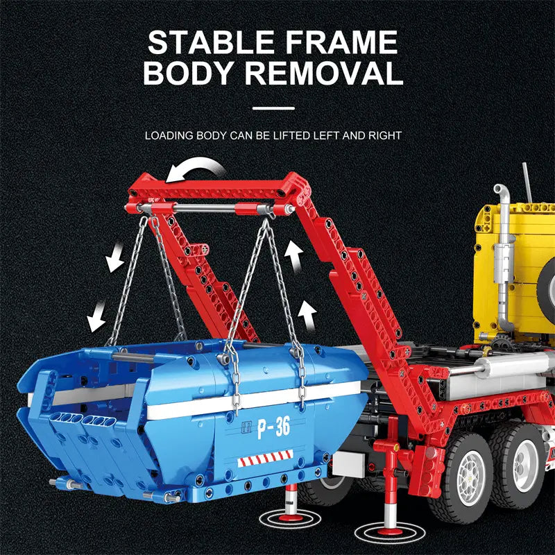 Remote Controlled Skip Dump Truck 1917pcs-2