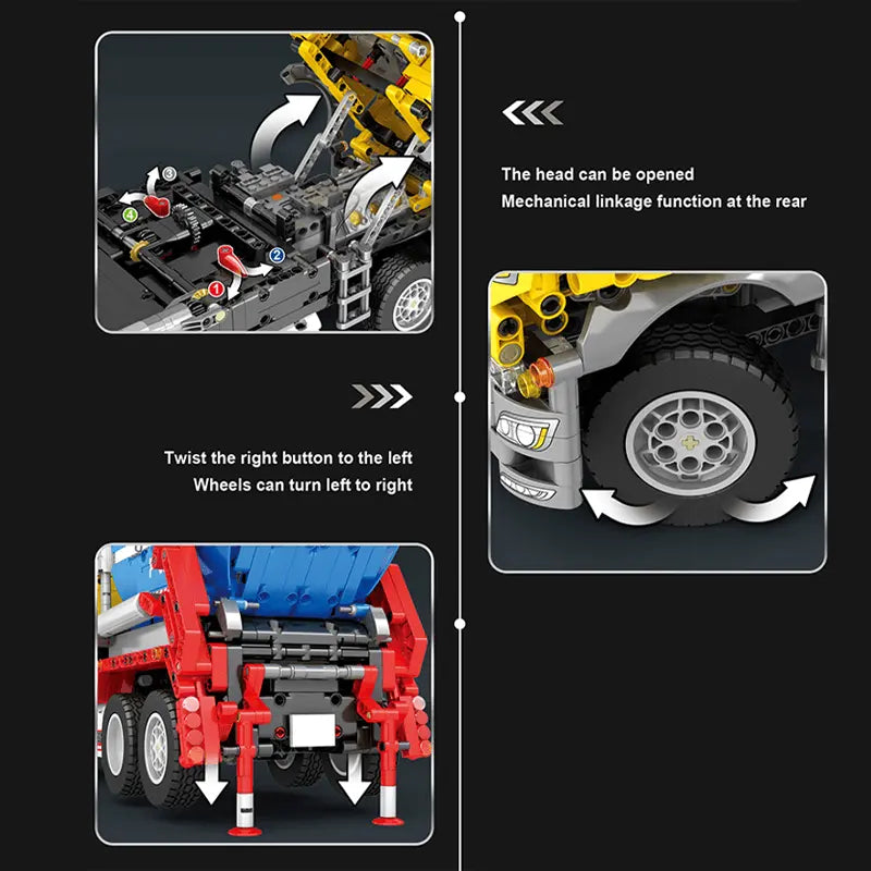 Remote Controlled Skip Dump Truck 1917pcs-4