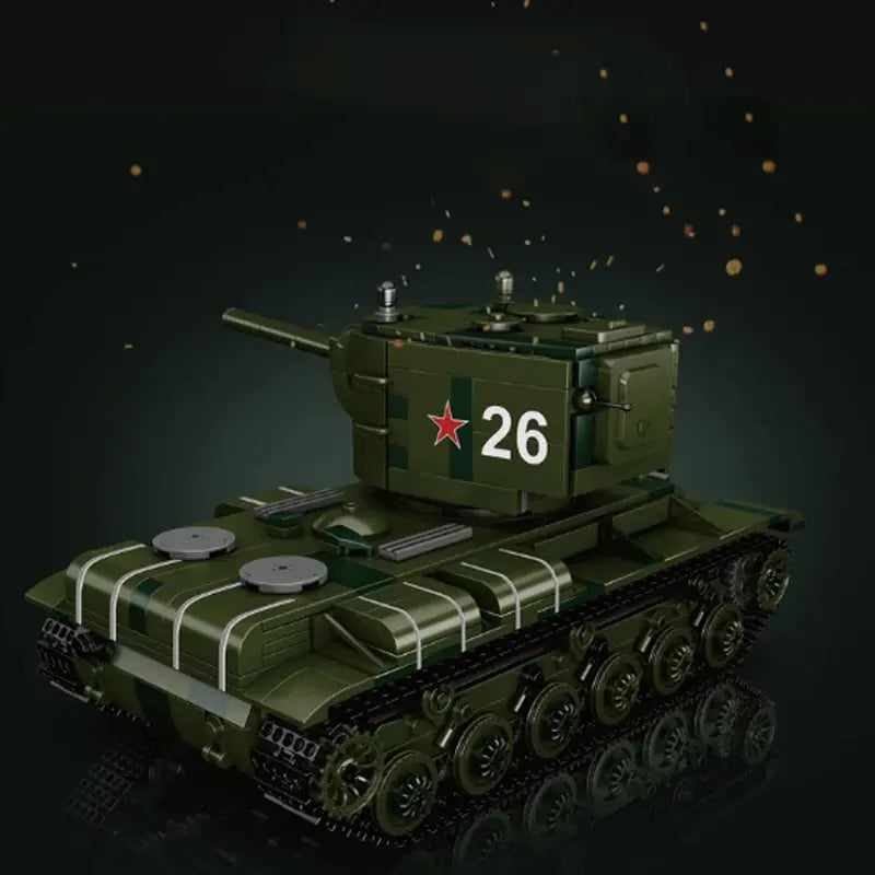Remote controlled KV-2 tank 897pcs-3