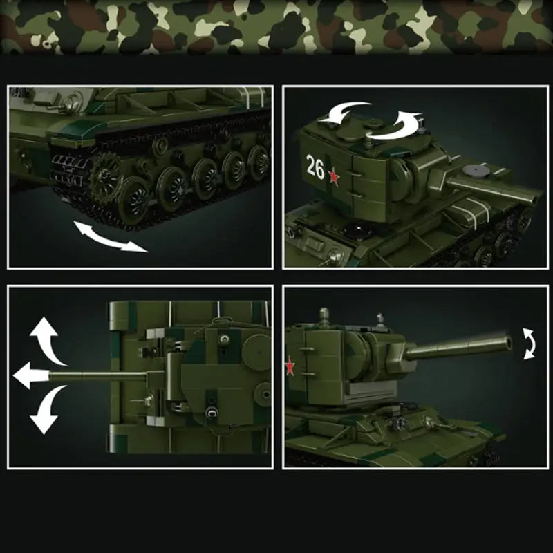 Remote controlled KV-2 tank 897pcs-4