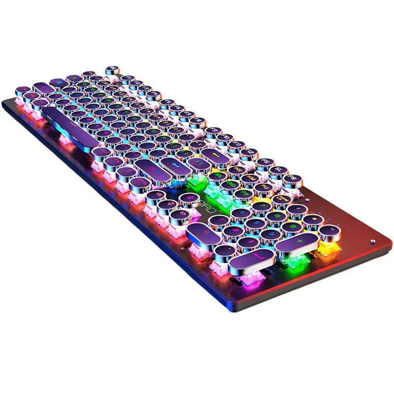 Retro Punk Mechanical Gaming Keyboard RGB Backlit-0