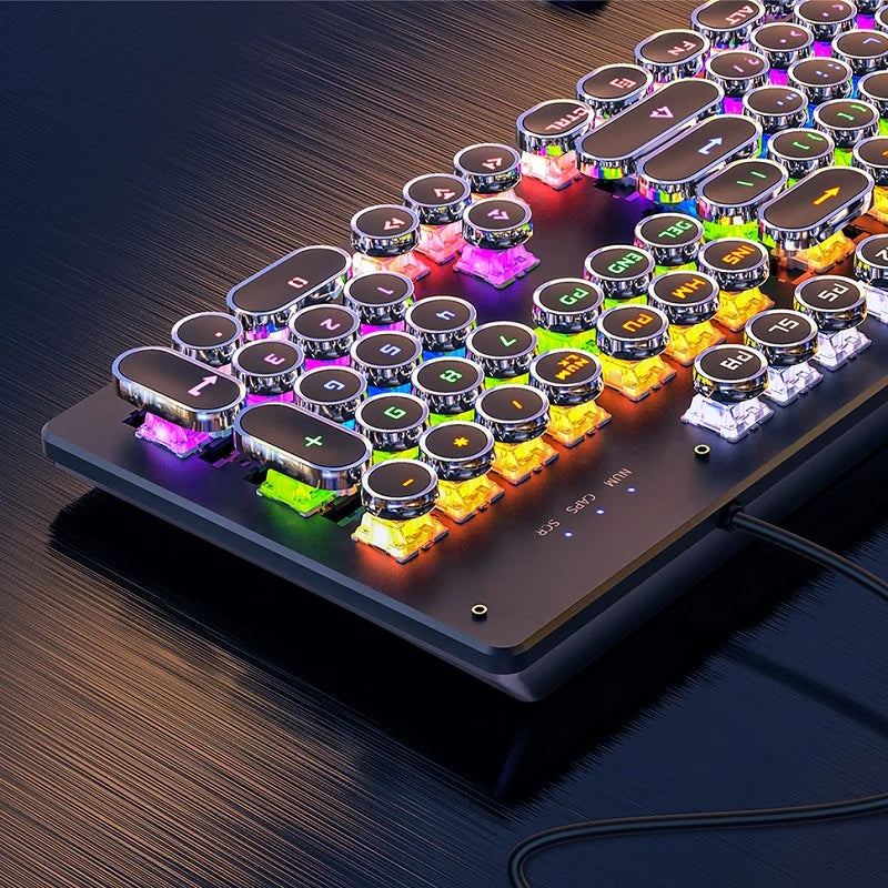 Retro Punk Mechanical Gaming Keyboard RGB Backlit-2