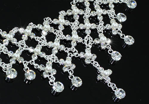 Bridal Wedding Party Quality Crystal Rhinestone Necklace Earrings Set XS1211-1