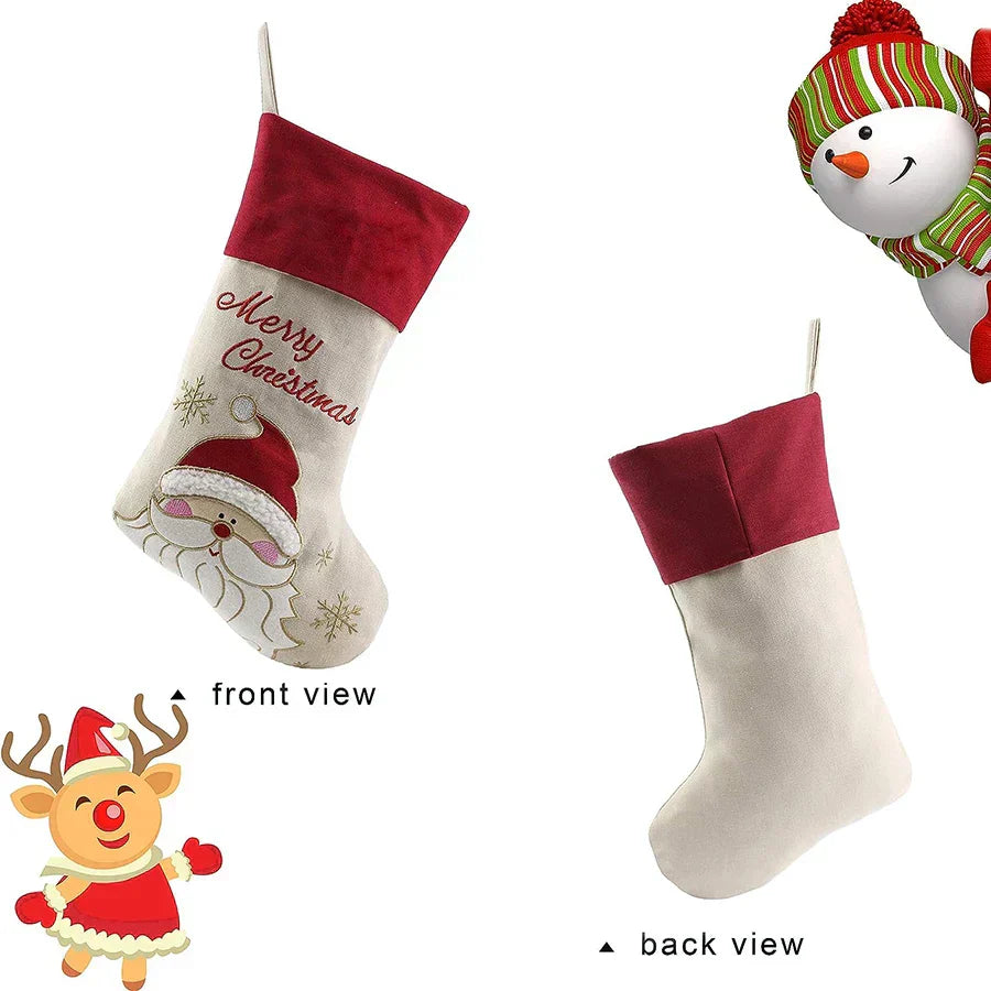 Set of 3 Festive Christmas Stocking Socks-4