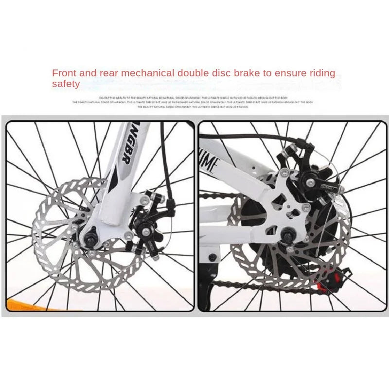 Mountain Bike with Double Disc Brakes -  Perfect for Adults and Students-2