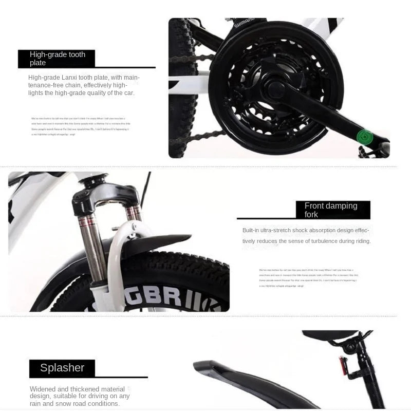 Mountain Bike with Double Disc Brakes -  Perfect for Adults and Students-3