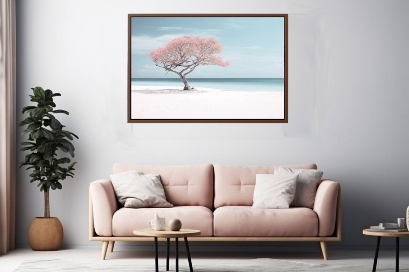 Silver Beach Art Canvas Art Print-1