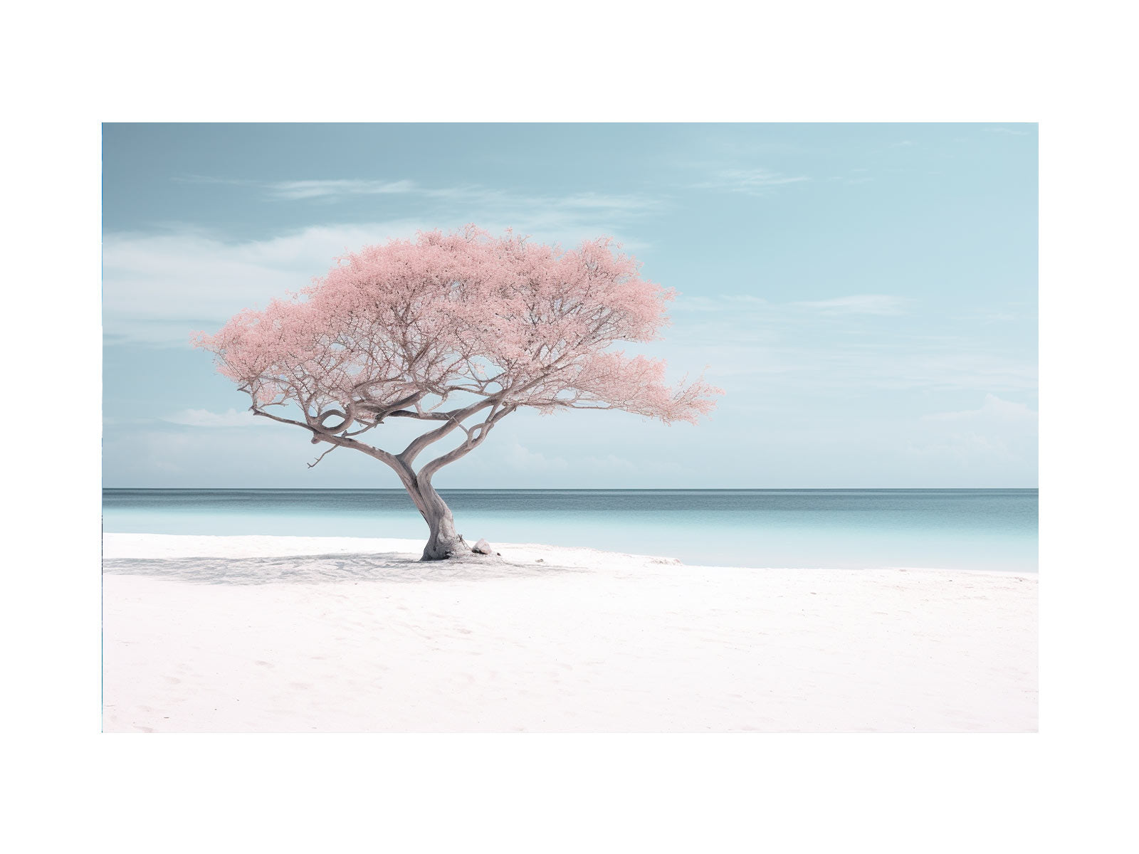 Silver Beach Art Canvas Art Print-0