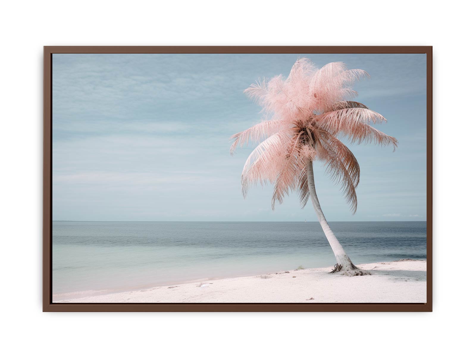Silver Pink Beach Tree Canvas Art Print-6