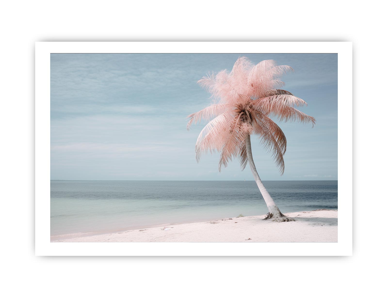 Silver Pink Beach Tree Canvas Art Print-8