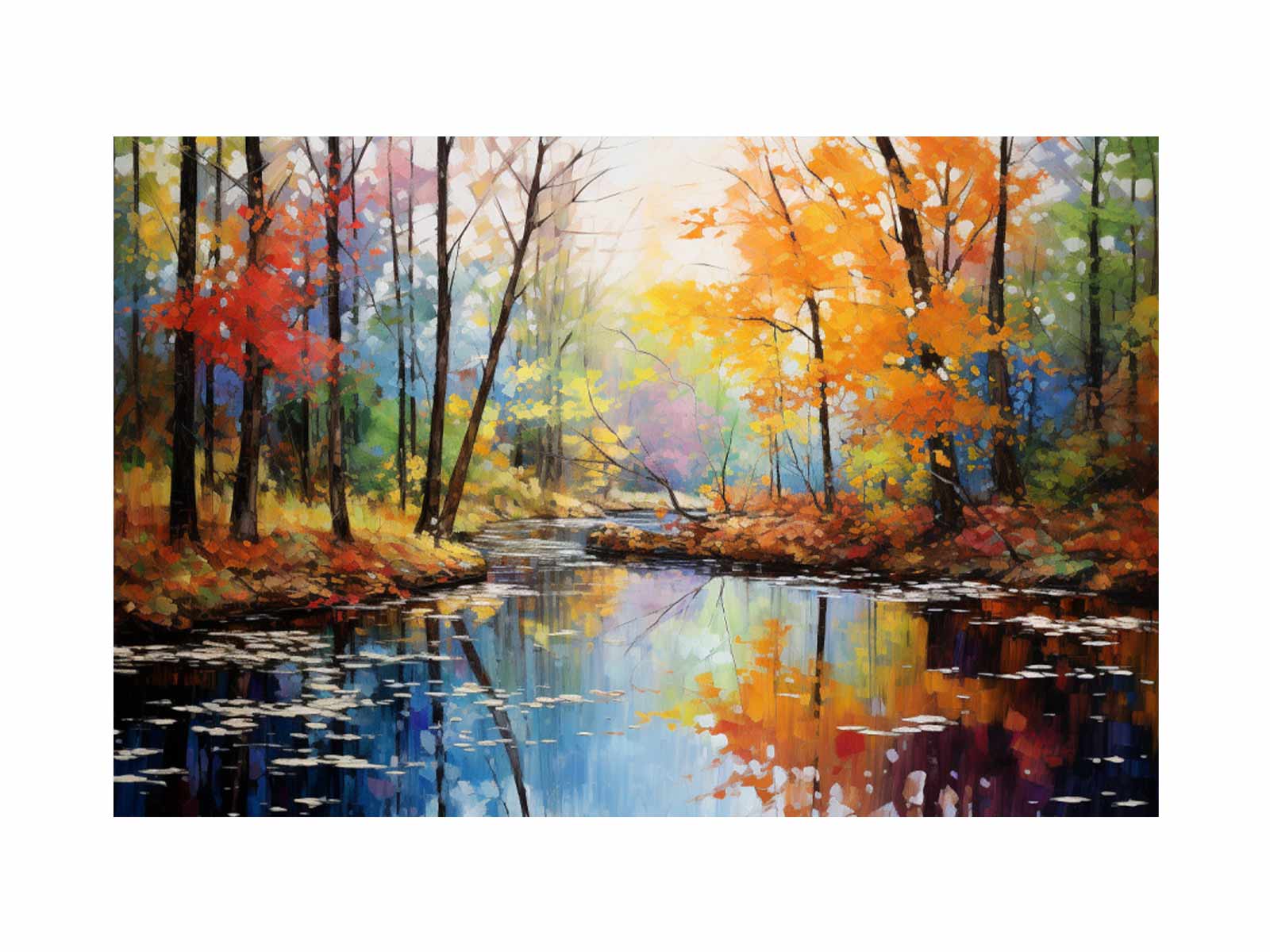 Rainbow Tree Art Canvas Art Print-0