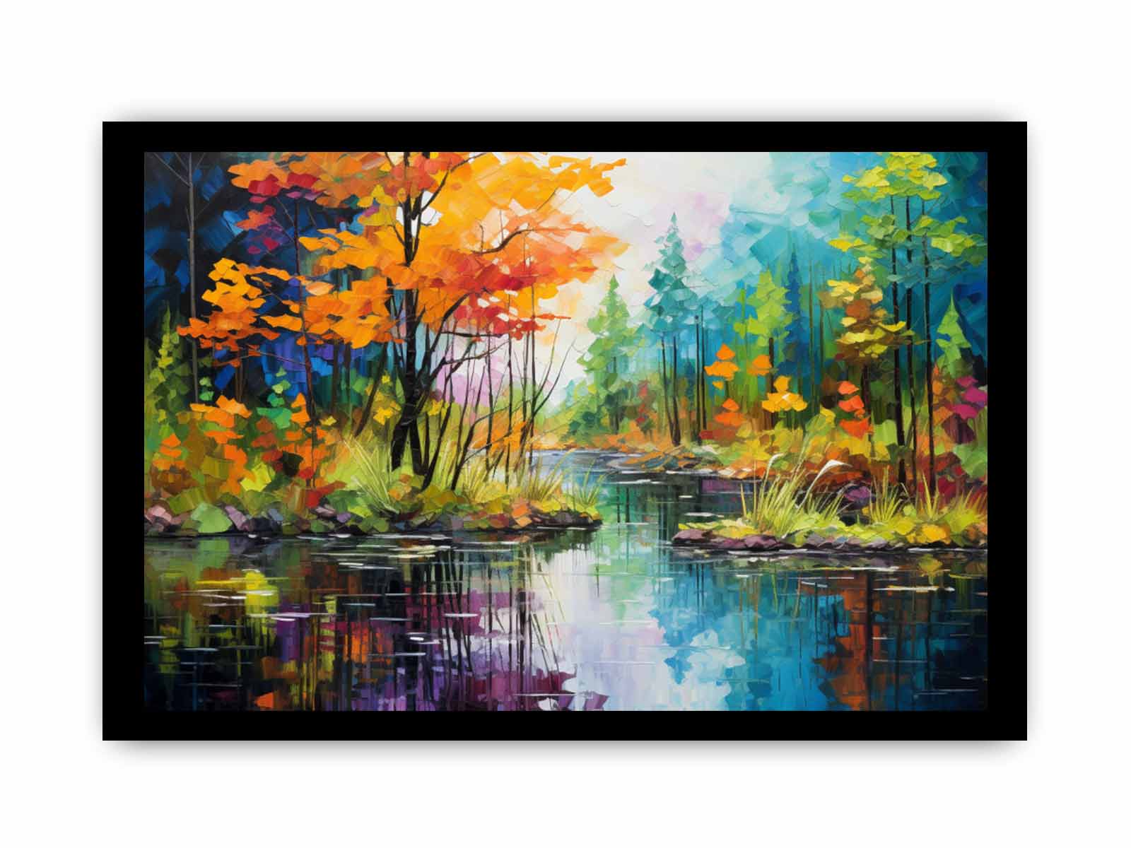 Rainbow Forest Art Canvas Art Print-7