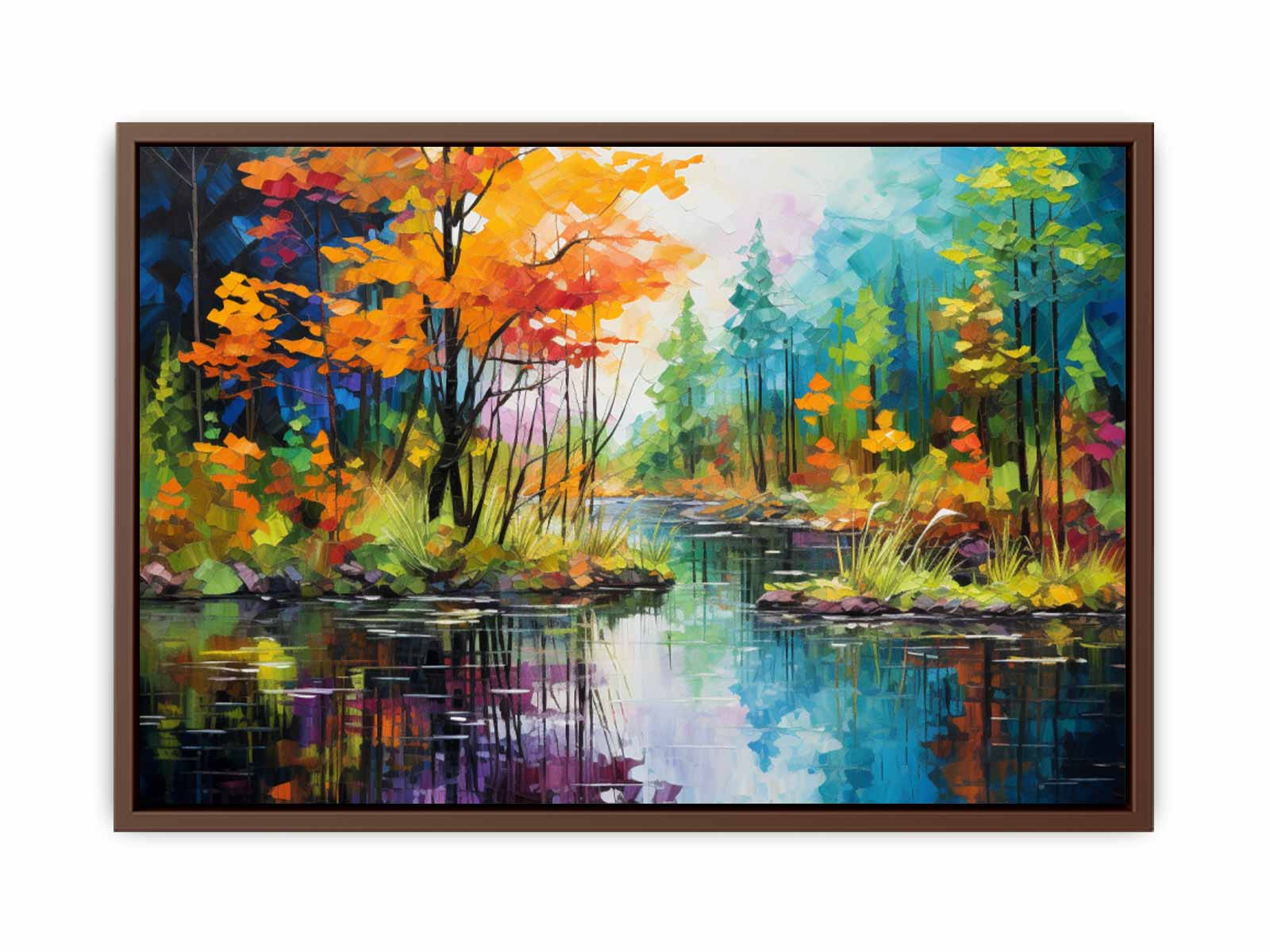 Rainbow Forest Art Canvas Art Print-6