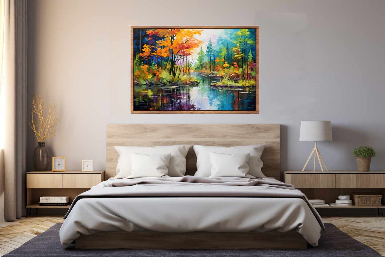 Rainbow Forest Art Canvas Art Print-1