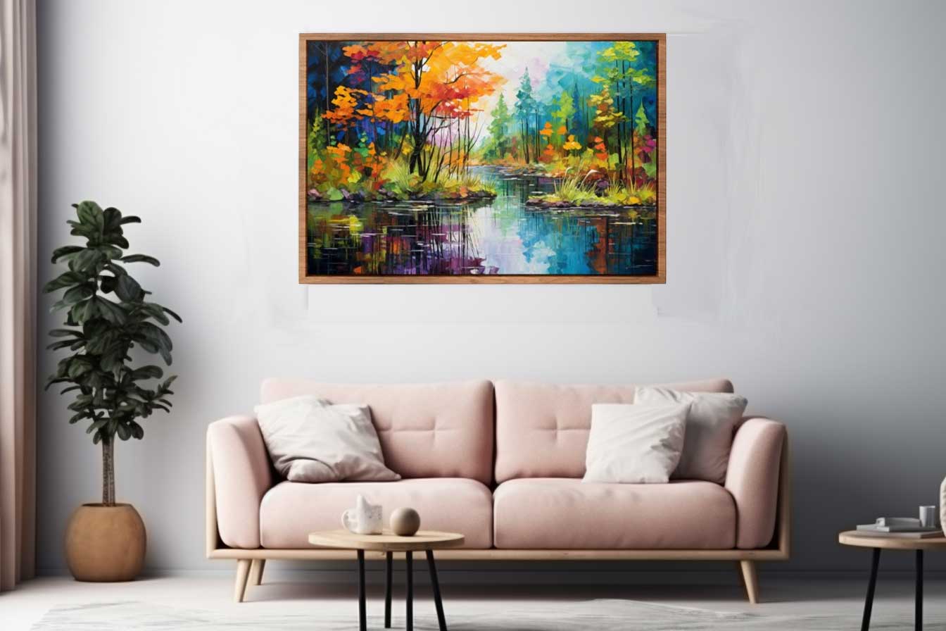Rainbow Forest Art Canvas Art Print-2