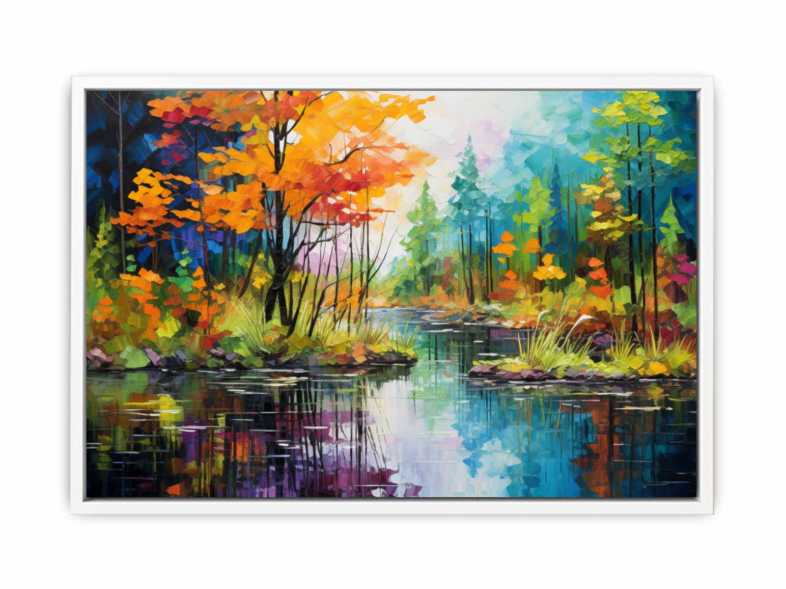 Rainbow Forest Art Canvas Art Print-5