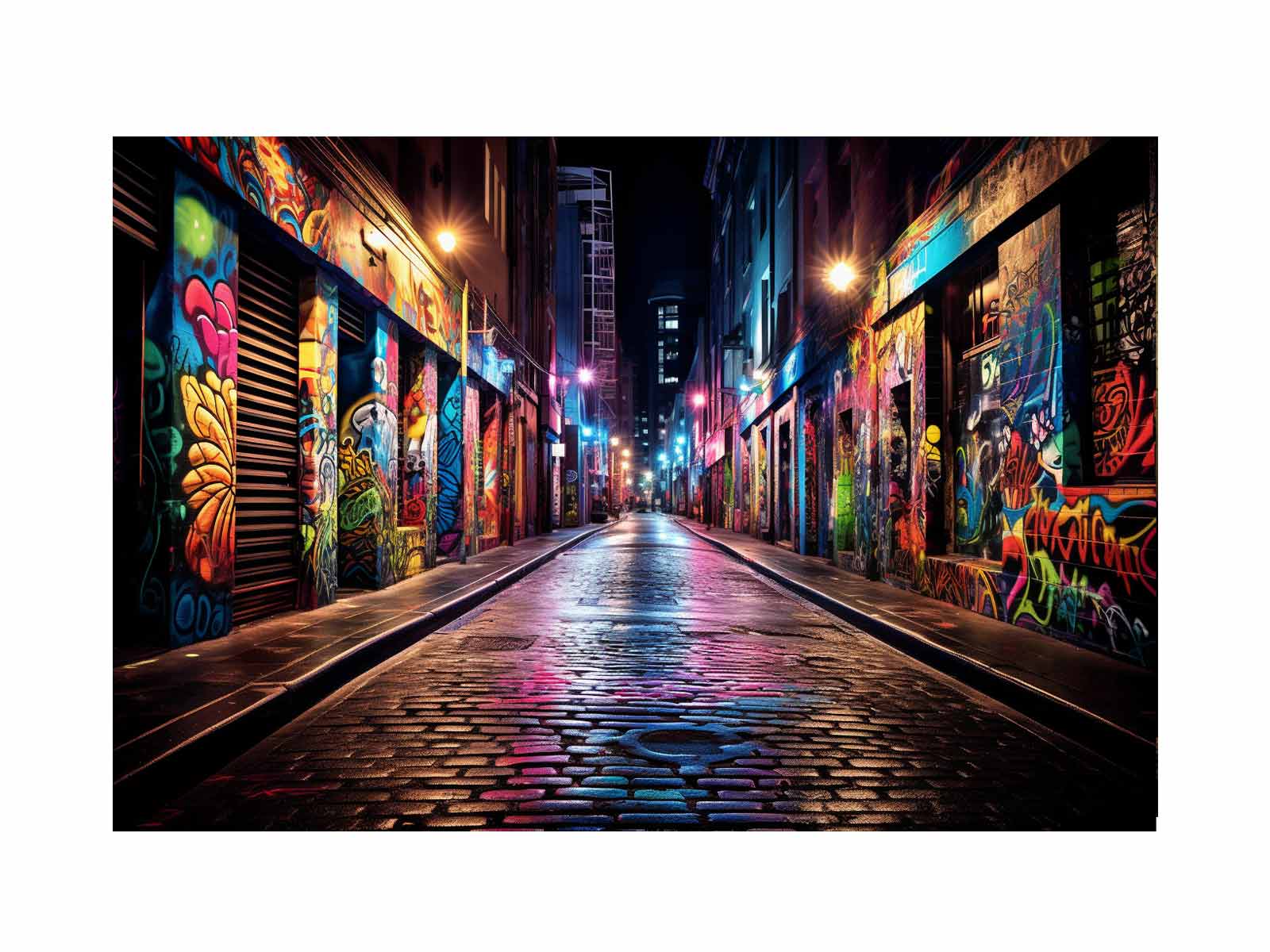 Graffiti Street Canvas Art Print-0